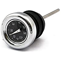 Tapón de varilla nivel aceite termómetro negro para Harley Davidson Softail de 1984 a 1999 Sportster de 1982 a 2003